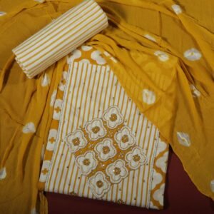 yellow-and-white-striped-cotton-unstitched-suit