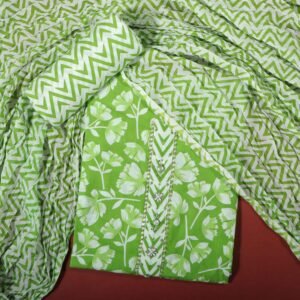 green-floral-print-cotton-unstitched-suit-set